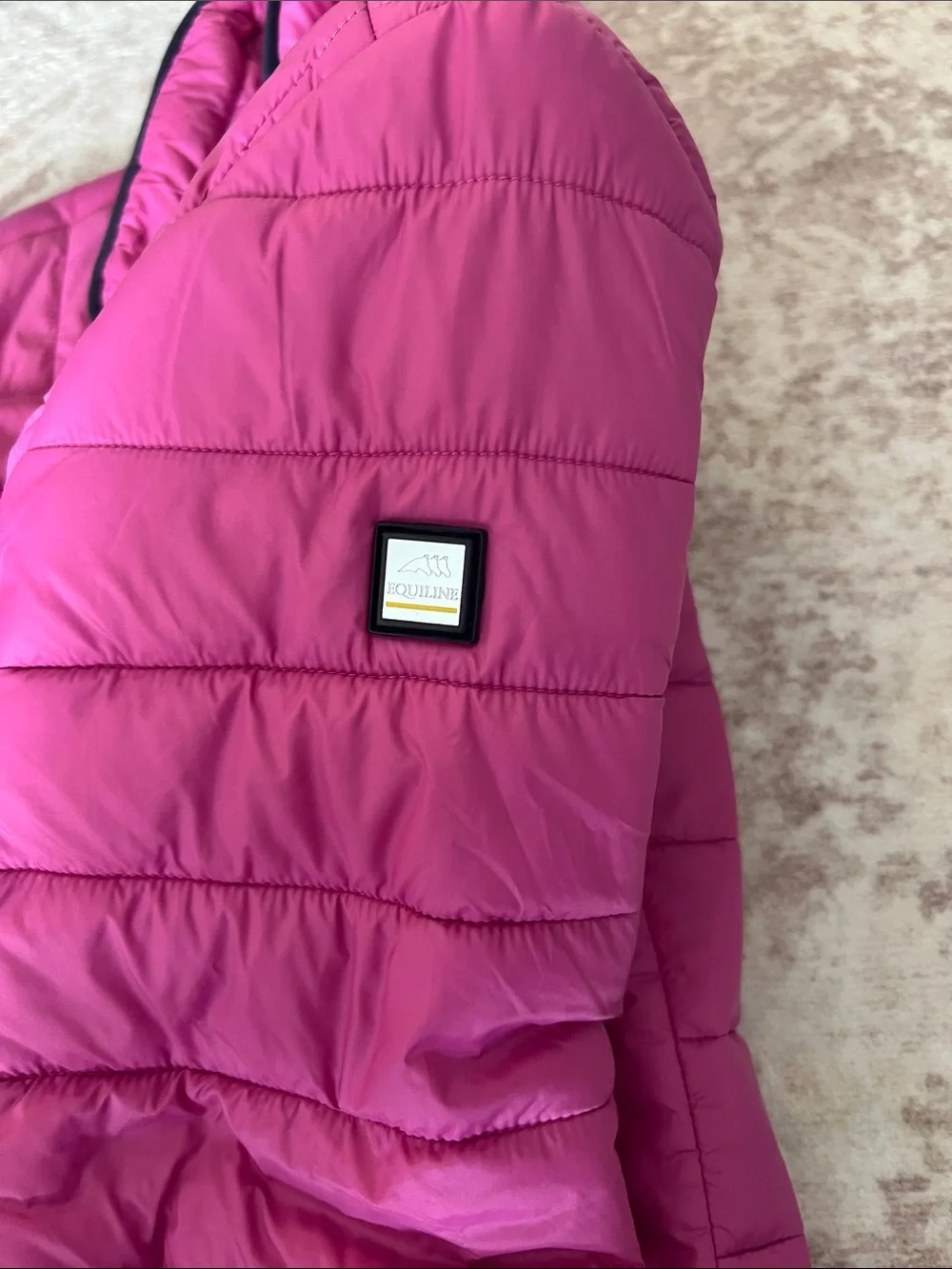 Equiline Women's Fuchsia Quilted Puffer Jacket